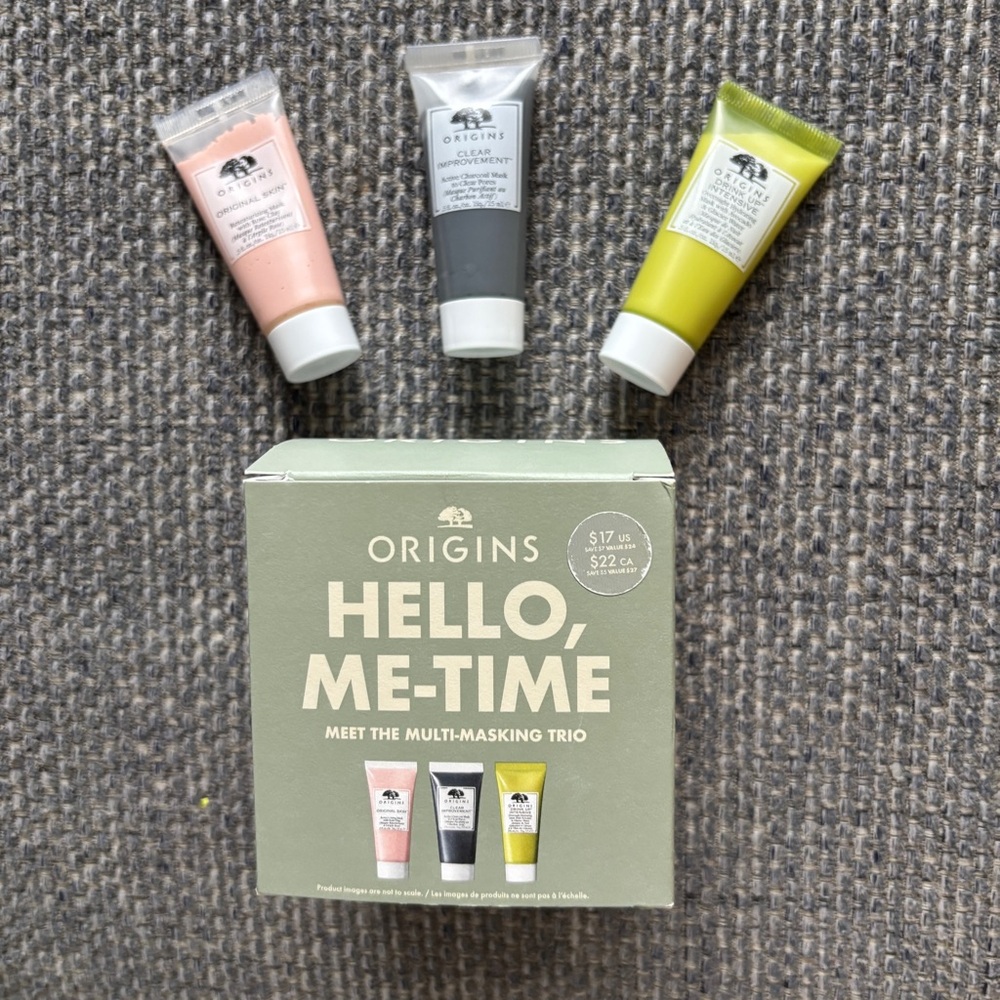 Origins Hello, Me-Time Multi-Masking Trio Face Mask Gift Set NEW Spa Skincare